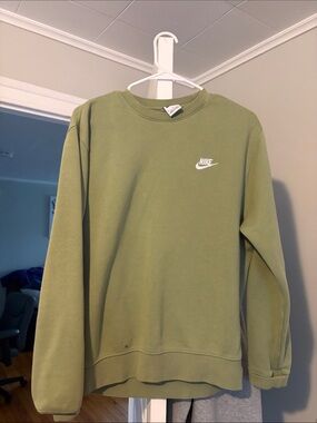 Nike Olive Green Men's Crewneck Sweatshirt